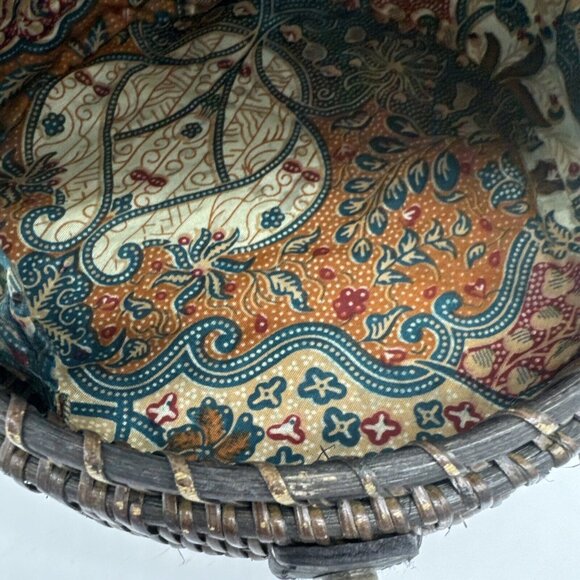 Woven Round Rattan Bag Wicker Straw Purse Crossbody Brown Tropical Boho - Picture 11 of 16